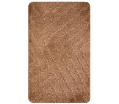 САНАКС - Коврик в ванную КЛАССИК УНИ ПОЛОСКИ, одинарный КОРИЧНЕВЫЙ, 55х90 см, 100% полиэстер 00296