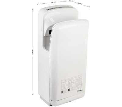 GFmark - Сушилка для рук погружная, высокоскоростная, бизнес класса, корпус пластик АБС, цвет белый, 2000Вт 6988