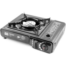 Плитка газовая AVS TOOLS GS-02 портативная в кейсе (встроен.переходник)