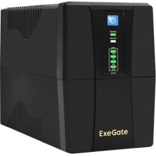 Exegate EX292785RUS ИБП ExeGate Power Back BNB-1000.LED.AVR.2SH <1000VA/550W, LED, AVR, 2*Schuko, батарея 12V 9Ah, Black>