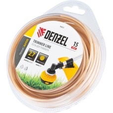 Леска для триммера DENZEL Леска для триммера армированная алюминием круглая, 2,7мм х 15м, блистер ALUFLEX 96831