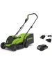 GREENWORKS Газонокосилка аккумуляторная GD24LM33K4, 33см, несамоходная, 4Ач, с ЗУ [2516107ub]