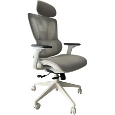 Кресло компьютерное CACTUS Кресло CS-CHR-MC02GY, сетка, до 120кг, топ-ган люкс, регулируемые 2D подлокотники, серый