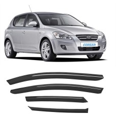 Дефлекторы CORSAR Дефлекторы Kia Ceed I 07-12 хетчбек, нак., 4шт