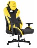 Кресло компьютерное игровое KNIGHT Кресло игровое Thunder 5X, экокожа, до 150кг, регулируемые 3D подлокотники, черный/желтый