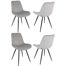 БЮРОКРАТ Комплект стульев CH-K2_4, 4шт, на ножках, ткань, светло-серый [ch-k2_1/hl09_4]