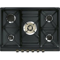SMEG Газовая варочная панель SR775AO, 5 конфорок, эмалированная сталь, серый