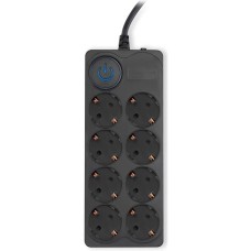 IPPON Сетевой фильтр BK-8-EU-5-16-B 5м (8 розеток) черный (коробка)