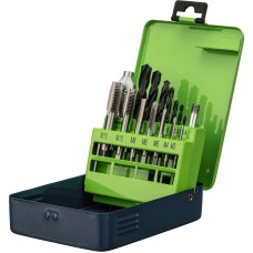 СИБРТЕХ Набор сверл 2.5-10.2, метчиков М3-М12, 15 предметов 77305