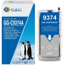 Картридж струйный G&G Картридж струйный GG-C9374A №72 серый (130мл) для HP HP Designjet T610, T770, T790eprinter, T1300eprinter, T1100, T1100PS, T1120, T1120PS, T1200, T1200PS, T1200HDMultifunction, T2300eMultifunction