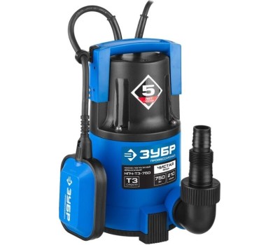 Дренажный насос ЗУБР НПЧ-Т3-750 Профессионал дренажный насос с минимальным уровнем откачки