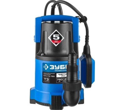 Дренажный насос ЗУБР НПЧ-Т3-750 Профессионал дренажный насос с минимальным уровнем откачки
