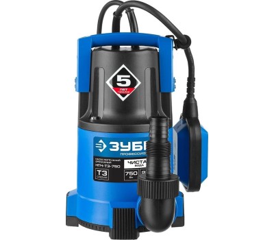 Дренажный насос ЗУБР НПЧ-Т3-750 Профессионал дренажный насос с минимальным уровнем откачки