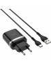 Сетевое ЗУ HOCO (6931474716293) C12Q 1USB 3.0A QC3.0 TYPE-C 1м черный