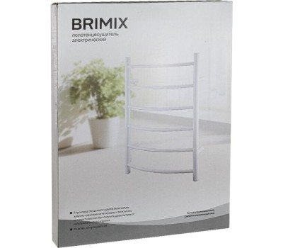 Полотенцесушитель BRIMIX BK109AW6 БЕЛЫЙ КЛАССИК-ПРЕМИУМ-ДУГА 700х530х14мм на 6 перекладин с сухим ТЭНом, 80W, T-50*C