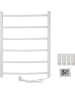 Полотенцесушитель BRIMIX BK109AW6 БЕЛЫЙ КЛАССИК-ПРЕМИУМ-ДУГА 700х530х14мм на 6 перекладин с сухим ТЭНом, 80W, T-50*C