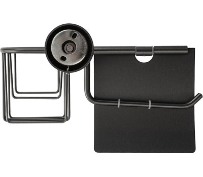 Аксессуары для ванной комнаты и туалета GFMARK 78244 Держатель освежителя воздуха и туалетной бумаги с экраном ГРАФИТ