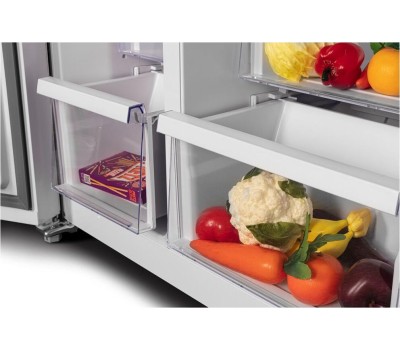 Холодильник Hyundai CS6073FV 3-хкамерн. белый инвертер (CS6073FV БЕЛОЕ СТЕКЛО)