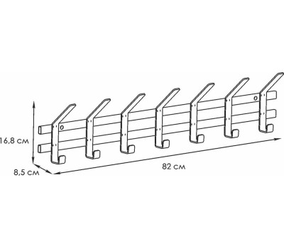 Вешалка настенная ЗМИ ТОРОНТО 7 ВНТ7 Ч