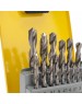 Сверло KRANZ (KR-91-0638) Набор сверл по металлу, 1-10мм (через 0,5мм, 3,2мм, 4,8мм), HSS, цилиндрический хвостовик, металлический кейс, 21 шт.