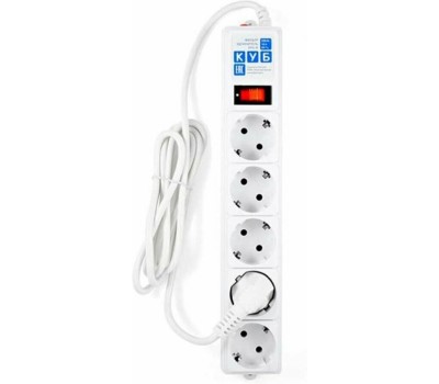 POWERCUBE Сетевой фильтр Power Cube SPG-B-6 white (1,9 м, 5 розеток, 10А) (SPG-B-6-WHITE)