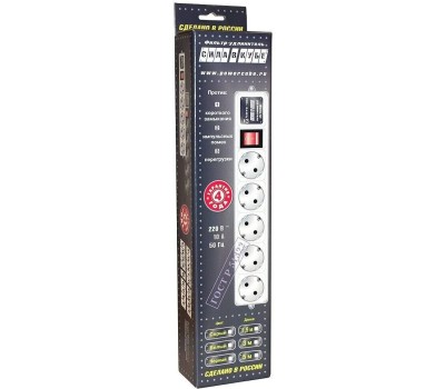 POWERCUBE Сетевой фильтр Power Cube SPG-B-6 white (1,9 м, 5 розеток, 10А) (SPG-B-6-WHITE)
