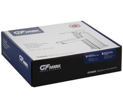 Смесители GFMARK 5977 Смеситель на раковину, шаровый, из высокопрочного пластика АБС, квадратный корпус, модель Элегант, цвет БЕЛЫЙ