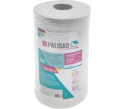 Салфетка PALISAD HOME универсальные из нетканого материала в рулоне, 250 x 230 мм, 150 шт, Home Palisad 923375