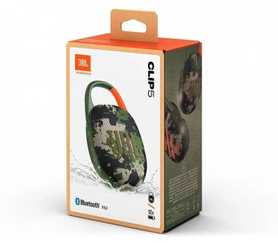Колонка портативная JBL Колонка порт. Clip 5 камуфляж 7W Mono BT 10м 1400mAh