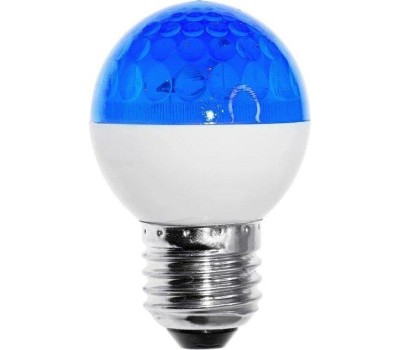 NEON-NIGHT Лампа-строб светодиодная, диаметр 50, E27, 18 LED, 2,5Вт, СИНИЙ, 230В