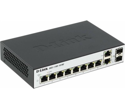 D-LINK SMB D-Link DGS-1100-10/ME/A2A Управляемый L2 коммутатор с 8 портами 10/100/1000Base-T и 2 комбо-портами 100/1000Base-T/SFP