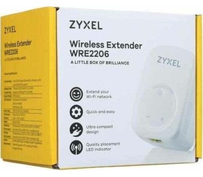 ZYXEL Повторитель беспроводного сигнала WRE2206, белый [wre2206-eu0101f]