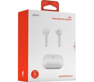 UBEAR Наушники Vibe, Bluetooth, вкладыши, белый [tw03wh01-bd]