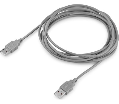 Кабель BURO Кабель USB2.0 USB A(m) - USB A(m), 3м, блистер, серый [bhp ret usb_am30]