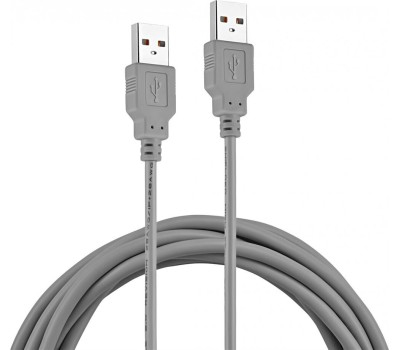 Кабель BURO Кабель USB2.0 USB A(m) - USB A(m), 3м, блистер, серый [bhp ret usb_am30]