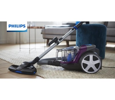 PHILIPS Пылесос FC9333/09, 900Вт, фиолетовый/черный