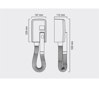 VALERA Фен Hospitality Hotello, 1200Вт, черный
