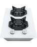 Варочная панель газовая MAUNFELD Газовая варочная панель EGHG.32.2CW/G, 2 конфорки, закаленное стекло, белый