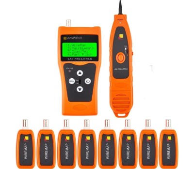 LANMASTER Кабельный тестер LAN-PRO-L/TPK-POE-8R оранжевый, черный