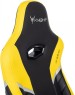 Кресло компьютерное игровое KNIGHT Кресло игровое Thunder 5X, экокожа, до 150кг, регулируемые 3D подлокотники, черный/желтый