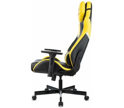 Кресло компьютерное игровое KNIGHT Кресло игровое Thunder 5X, экокожа, до 150кг, регулируемые 3D подлокотники, черный/желтый