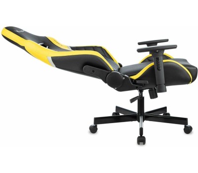Кресло компьютерное игровое KNIGHT Кресло игровое Thunder 5X, экокожа, до 150кг, регулируемые 3D подлокотники, черный/желтый