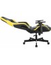 Кресло компьютерное игровое KNIGHT Кресло игровое Thunder 5X, экокожа, до 150кг, регулируемые 3D подлокотники, черный/желтый