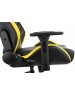 Кресло компьютерное игровое KNIGHT Кресло игровое Thunder 5X, экокожа, до 150кг, регулируемые 3D подлокотники, черный/желтый