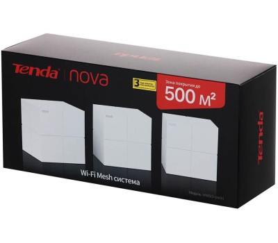 TENDA Бесшовный Mesh роутер Nova MW6, Wi-Fi 5, AC1200, 2.4/5ГГц, 1 LAN, белый [mw6(3-pack)]