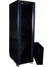 LANMASTER Шкаф коммутационный (TWT-CBB-27U-6X10-G1) напольный 42U 600x1000мм пер.дв.стекл задн.дв.перфор.2-хст. 2 бок.пан. 800кг черный IP20