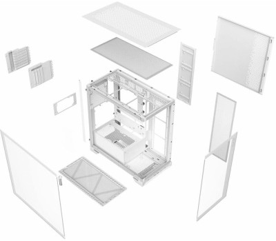 Корпус для ПК XPG Корпус INVADER X WHITE (INVADERXMTWOF-WHCWW) Mid-Tower, Micro-ATX, Mini-ITX, Standard-ATX, USB 3.2 Gen2 Type-A, USB 3.2 Gen2 Type-C