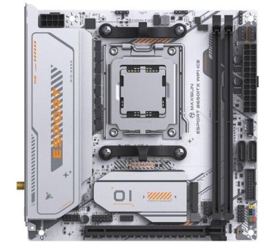 Материнская плата MAXSUN MS-eSport B650ITX WIFI ICE (Socket AM5, mini-ITX, 2*DDR5(96Gb), DP/HDMI, 2*SATA3, 2*M.2, 1*PCIEx16, 4*USB2.0, 2*USB 3.0, LAN 1*2,5G, Bluetooth5.2, Wi-Fi 802.11ax, RTL)