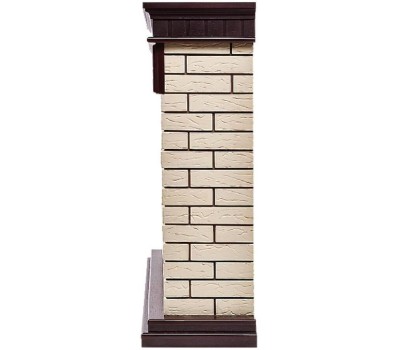 Камин электрический FIRELIGHT Портал Bricks 30 камень бежевый, шпон темный дуб