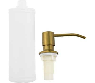 Brimix - Дозатор для жидкого мыла и моющих средств, под ЗОЛОТО, врезной, под раковину, пластиковый, 300 мл, 6283